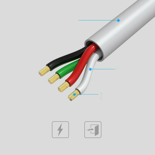 Remax Regular USB to Lightning Cable Λευκό 1m (Suji)
