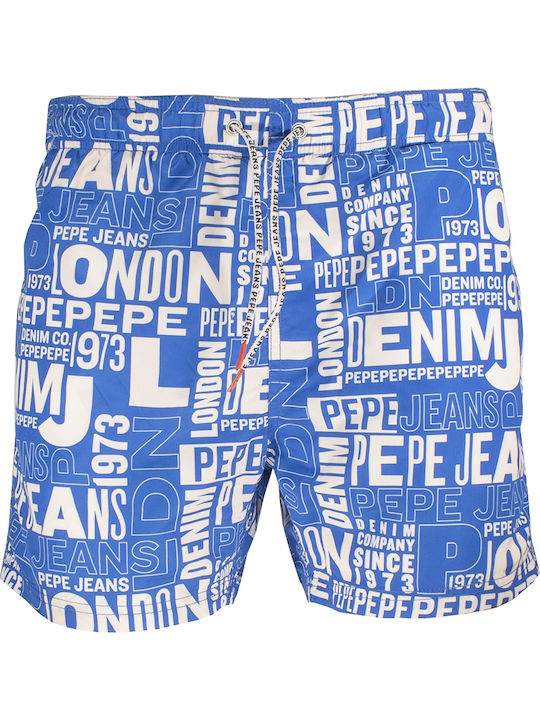 Alex Men's Swimwear Shorts Blue with Patterns