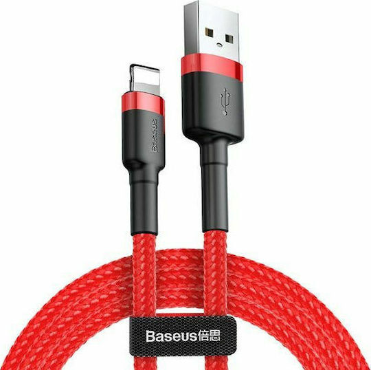 Baseus Cafule Braided USB to Lightning Cable Κόκκινο 1m (CALKLF-B09)