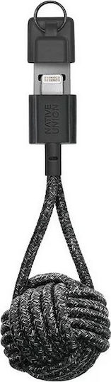 Native Union Key Schlüsselanhänger USB-A zu Lightning Kabel Schwarz 0.2m Kosmos (NU-KEY-L-CS-BLK-NP)