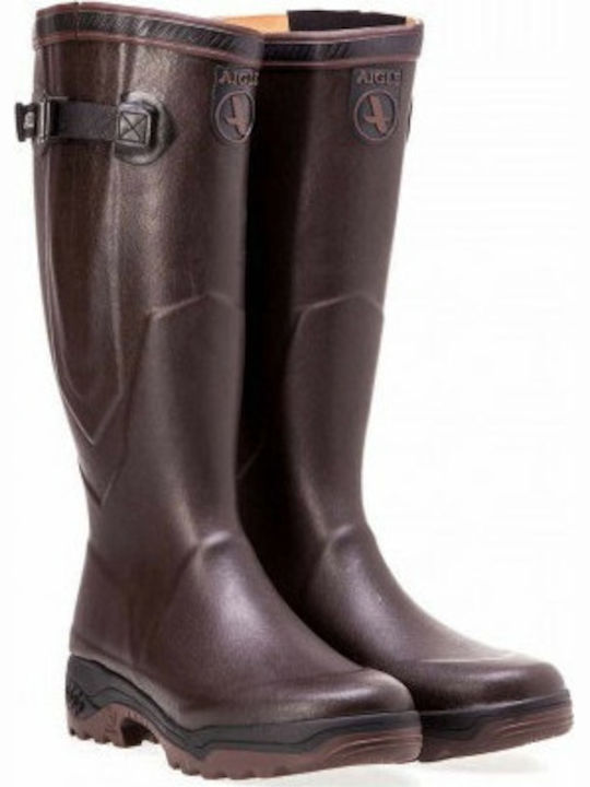 Aigle Parcours Vario 2 Hunting Wellingtons in Brown color