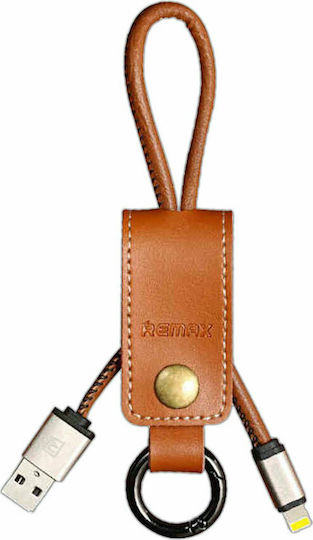 Remax Keychain USB to Lightning Cable Καφέ 0.32m (Western)