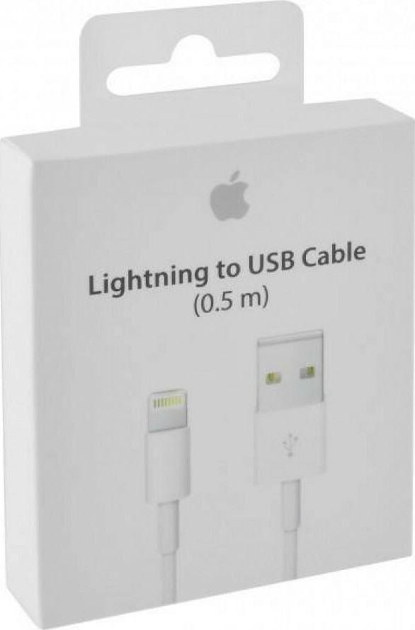 Apple USB-A to Lightning Cable Λευκό 0.5m (ME291ZM/A) | Skroutz.gr