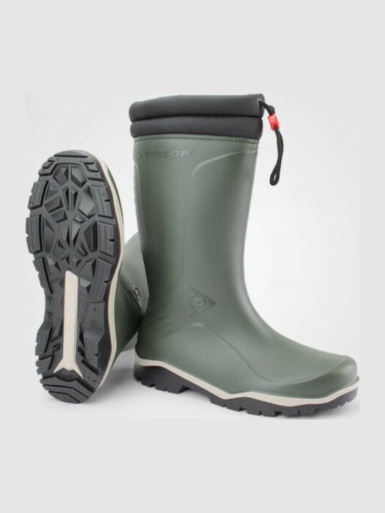 Dunlop Blizzard Hunting Wellingtons in Khaki color