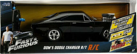 Jada Toys Fast & Furious 1970 Dodge Charger Τηλεκατευθυνόμενο Αυτοκίνητο Μαύρο