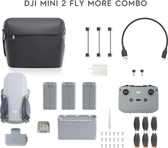 DJI Mini 2 Drone Fly More Combo 5 GHz with Camera 4K 30fps and Controller Compatible with FPV Glasses