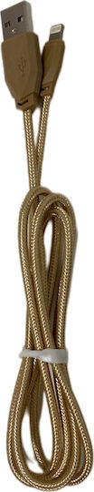 Awei CL-981 Braided USB-A la Cablu Lightning Auriu 1m