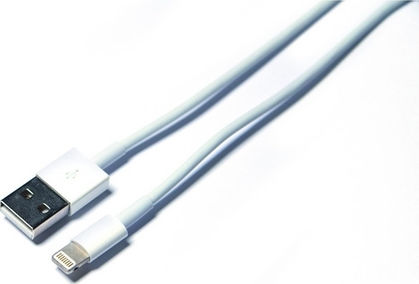 Green Mouse Regular USB-A la Cablu Lightning Alb 2m