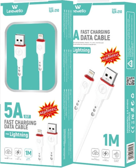 Leewello SJX-210 USB-A zu Lightning Kabel Weiß 1m