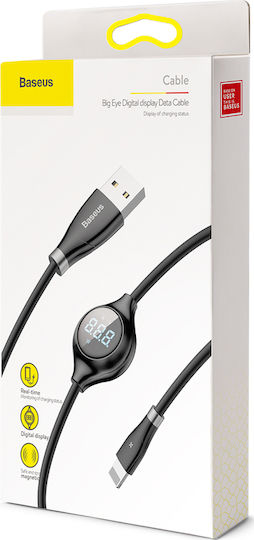 Baseus Big Eye Regular USB to Lightning Cable Μαύρο 1.2m (CALEYE-01)