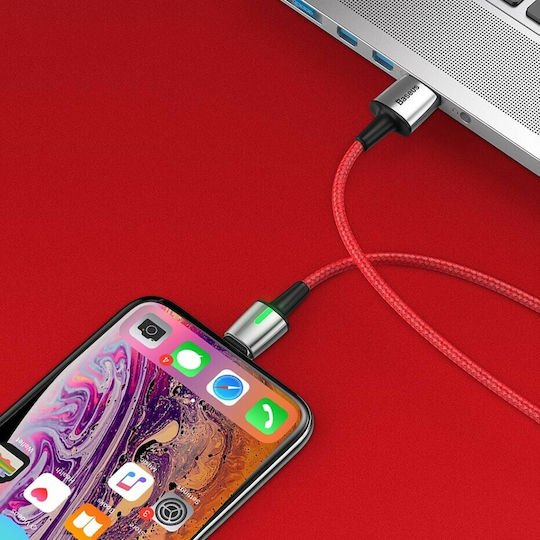 Baseus Zinc Braided / Magnetic USB to Lightning Cable Μαύρο 2m (CALXC-B01)