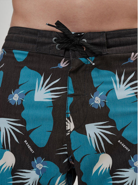 Men's Swimwear Shorts Blue / Turquoise Floral