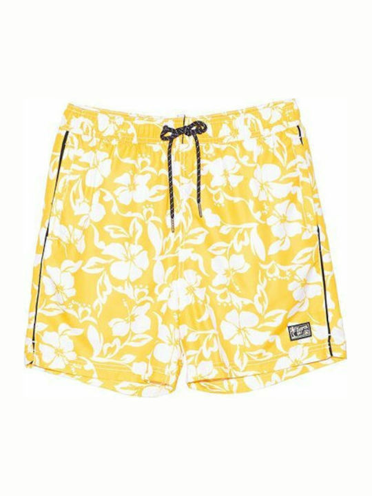 HAWAIIAN Men's Swimwear Shorts Yellow Floral