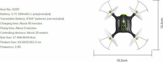 Syma X20P Dron Copii 2.4 GHz fără Cameră