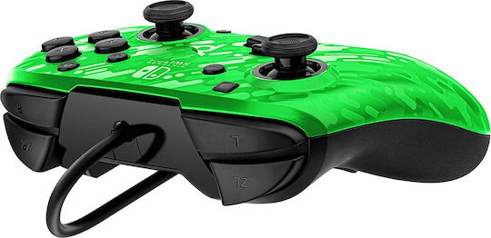 PDP Faceoff Deluxe+ Ενσύρματο Gamepad για Switch Green Camo