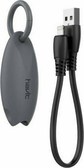 Havit H6101 Flat USB-A la Cablu Lightning Negru 1m (21.08.0011)