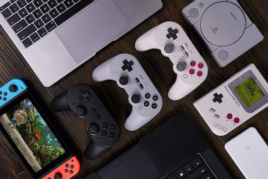 8Bitdo Pro 2 Ασύρματο Gamepad για Android / PC / Switch Gray Edition
