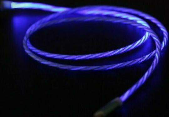Cablexpert LED USB to Lightning Cable Μπλε 1m (CC-USB-8PLED-B-1M)