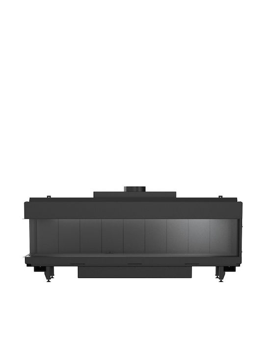 Kratki Leo L 200 G31 37 MBAR Ενεργειακό Τζάκι Αερίου 17kW Αριστερή Γωνία με Σταθερή Πόρτα