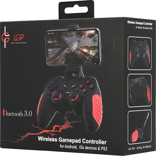 Lamtech LGP022131 Ασύρματο Gamepad για Android / PC / iOS Black/Red