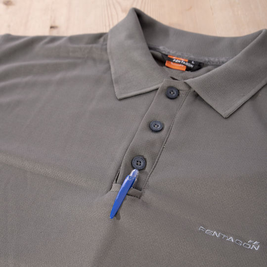 Pentagon Anassa Μπλούζα Polo Ranger Green σε Χακί χρώμα