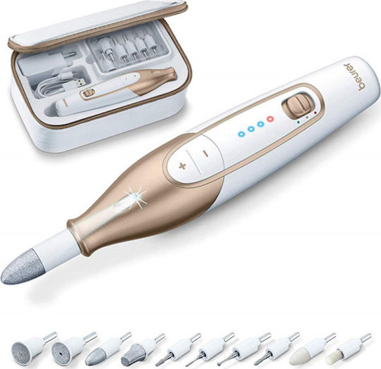 Beurer MP 64 Nail Drill Battery White with 4400 Rotations per Minute
