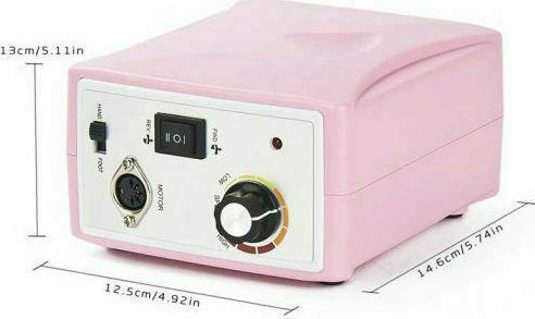 Kemei ZS-701 Τροχός Νυχιών Ρεύματος 35W Ροζ 30000 Στροφών με Πεντάλ