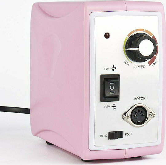 Kemei ZS-701 Τροχός Νυχιών Ρεύματος 35W Ροζ 30000 Στροφών με Πεντάλ