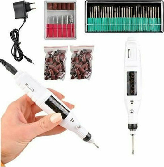Nail Drill Battery 9W White with 20000 Rotations per Minute