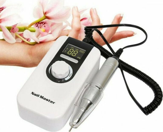 Mixcoco US-803 Τροχός Νυχιών Μπαταρίας 65W Λευκός 35000 Στροφών με Πεντάλ