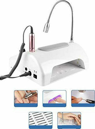 Factory Salon Expert 5 in 1 BQ-777 Nail Drill Power 80W White with 30000 Rotations per Minute