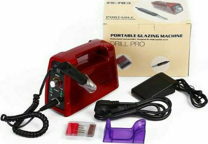 Factory ZS-703 Nail Drill Power 65W Black with Pedal with 35000 Rotations per Minute