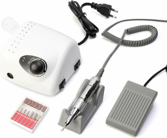 Nail Drill Power 65W White with Pedal with 35000 Rotations per Minute