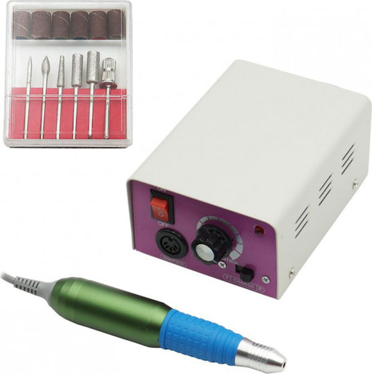 Lina MM-25000 Nail Drill Power 15W Fuchsia with Pedal with 30000 Rotations per Minute