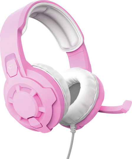 Trust GXT 411P Radius Over Ear Gaming Headset με σύνδεση 3.5mm Ροζ