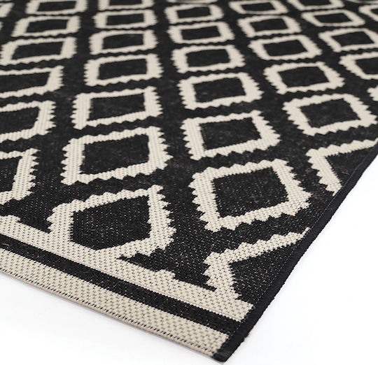 Royal Carpet Flox 3 Χαλί Ορθογώνιο Καλοκαιρινό Ψάθινο Black 67x140cm