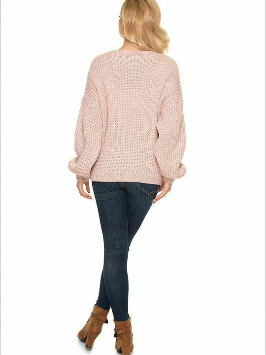 PeeKaBoo 30077 Women's Knitted Cardigan with Buttons Pink 156914