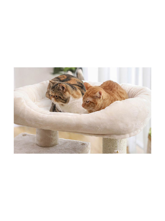 Feandrea Scratching Post Cat Trees Beige 4 levels 70x60x112cm