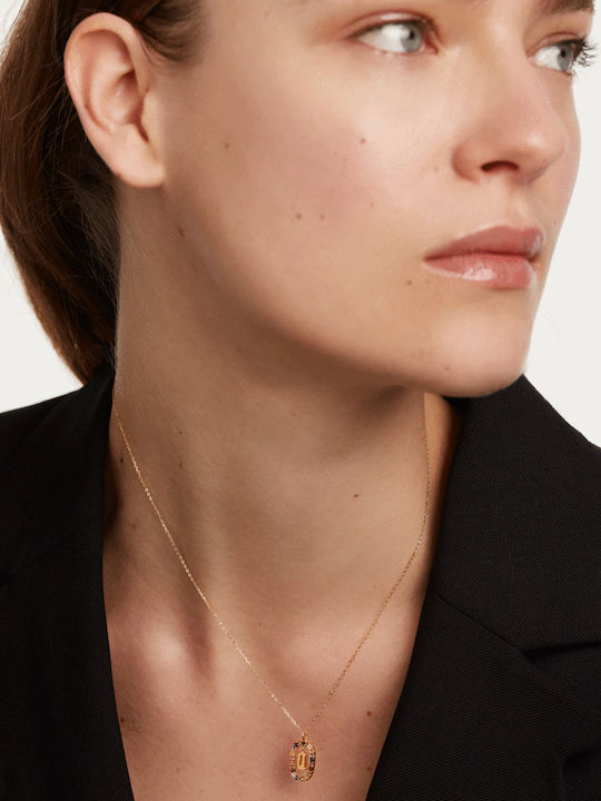 P D Paola Letter Collection "Q" Monogram "Q" from Gold Plated Silver with Pearls