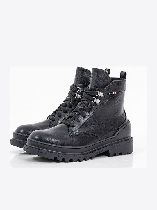 Praga Club Leder Stiefeletten Damen Schwarz
