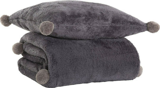 Nef-Nef Homeware Nasty Χριστουγεννιάτικο Διακοσμητικό Μαξιλάρι Τετράγωνο Γκρι 50x50εκ.