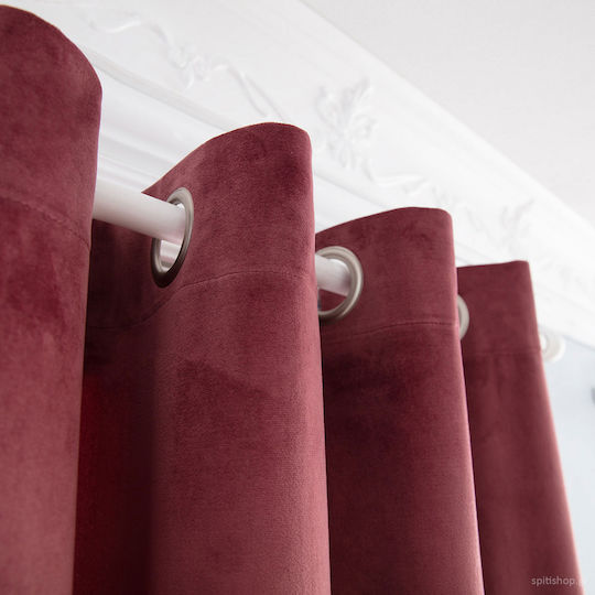 Gofis Home Perdea Cu Capse Winter 711 32 Cherry 140x280cm