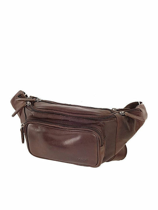 Leather Waist Bag Brown