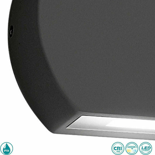 Gea Luce Luly Spot de exterior montat pe perete LED IP54 5W cu Alb Natural Lumină