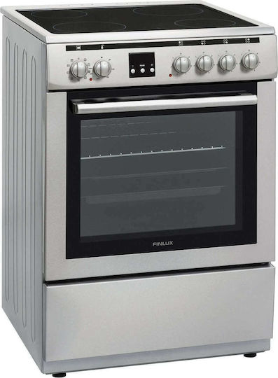Finlux FLCM 6000A IX Готварска печка 65лт с керамични котлони Ш60см. Inox