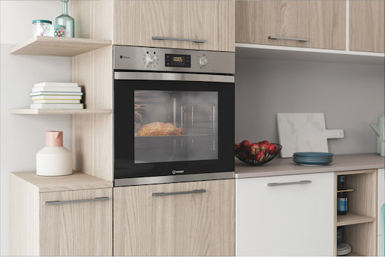 Indesit Φούρνος άνω Πάγκου 71lt Π59.5εκ. Inox