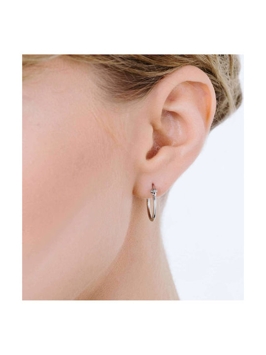 Luca Barra Earrings Hoops made of Steel OK946