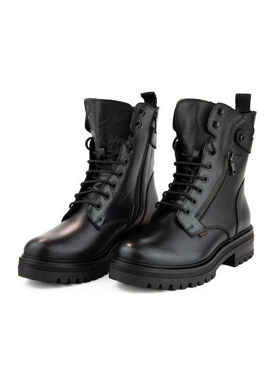 Leather Women's Ankle Boots Black