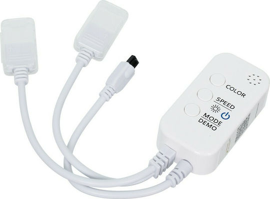 GloboStar Smart Ταινία LED Wi-Fi 12V RGB Φως 2x5m Τύπου SMD5050 με Τροφοδοτικό, Τηλεχειριστήριο & WiFi Controller