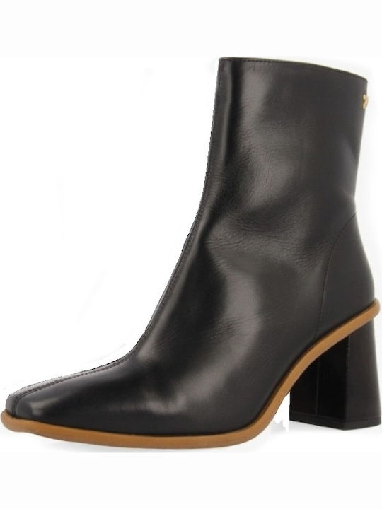 Gioseppo Leather Women's Ankle Boots with Medium Heel Black